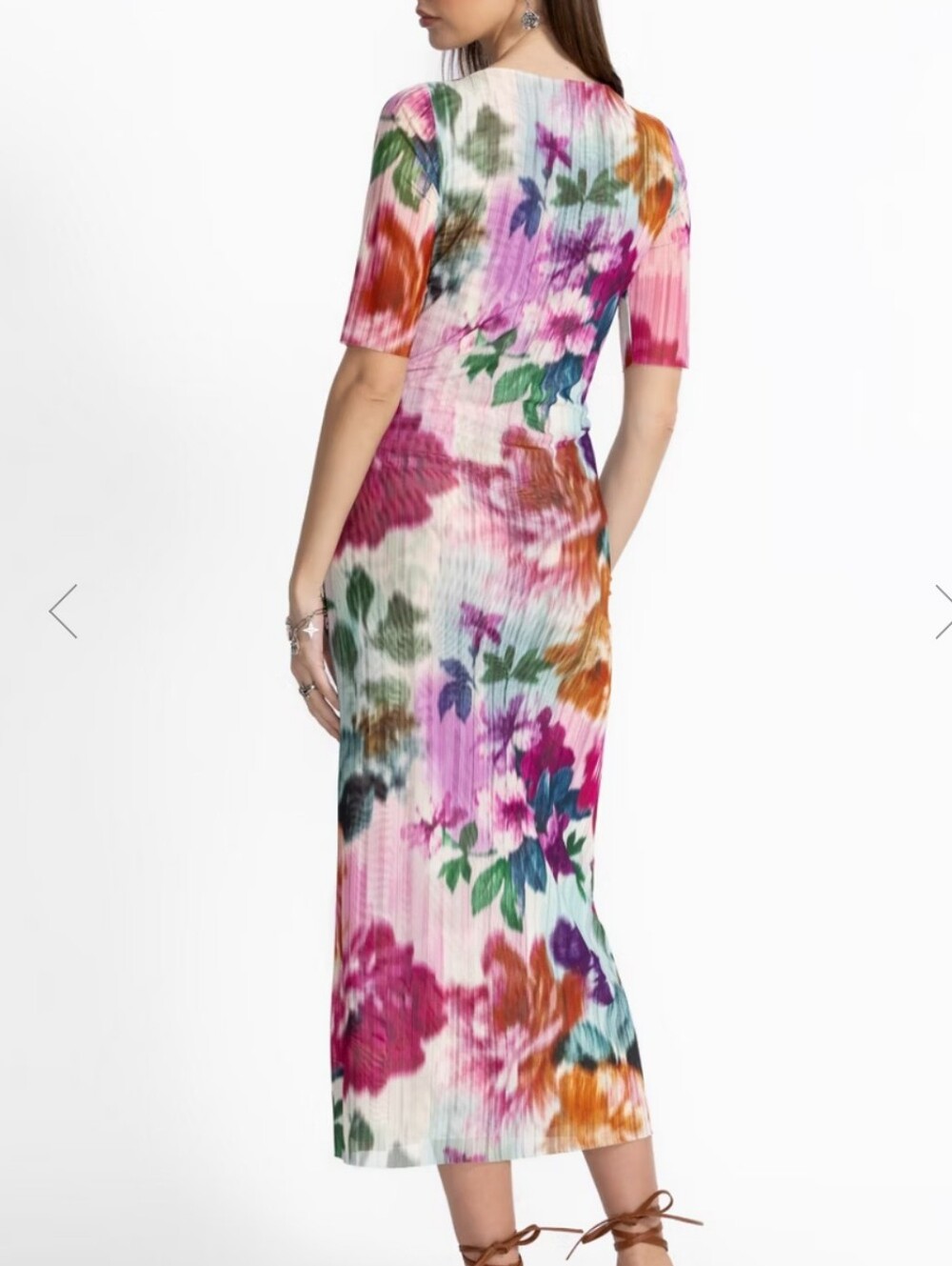 Johnny Was Dress Women's XL The Mesh Midi Alliumia Aum NWT - Picture 2 of 12